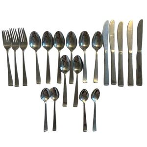 Vintage Minimalist Flatware 20 International Stainless Spoons Forks Dinner